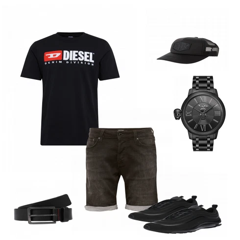 Schwarz Accessoire Gürtel Hugo kombinieren