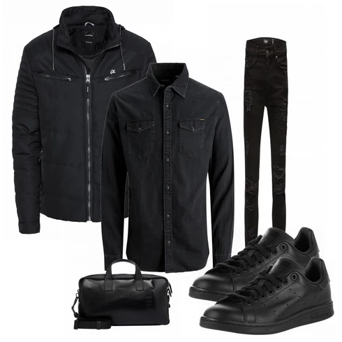 Schwarz Casual Hemd Jack & Jones kombinieren
