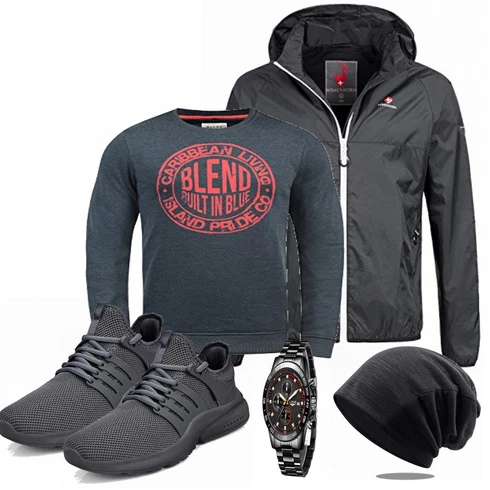 Blau Overall Blend kombinieren