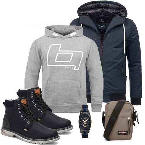 Blau Trachtenmode/Winter Parka Putu kombinieren