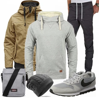 Outfit mit Grau Sneaker Nike "BLEND"