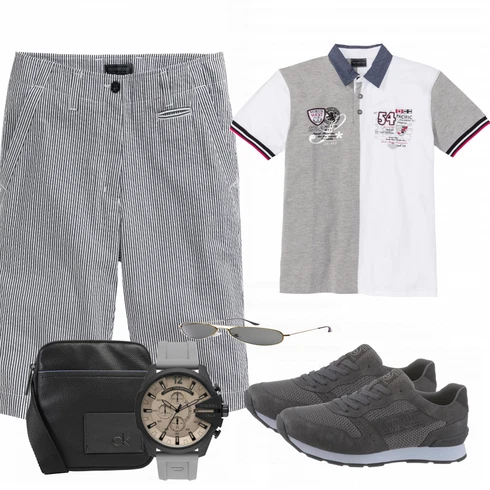 Grau Sportschuh Bugatti kombinieren