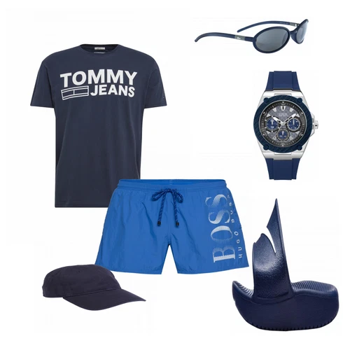 Blau T-Shirt Tommy Jeans kombinieren