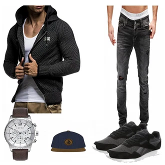 Outfit mit Blau Hut Volcom "BN6"