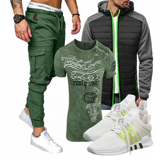 Outfit mit Weiß Schuh Adidas "BOLF"