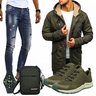 Outfit mit Grün Sneaker The North Face "Bolf"