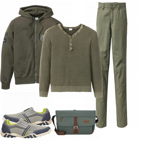 Grau Schultertasche Jack Wolfskin kombinieren