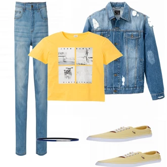 Outfit mit Gelb Sneaker BIDEN "Bonprix"