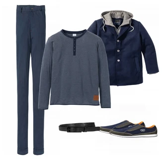 Outfit mit Blau Hausschuh Bonprix "Bonprix"