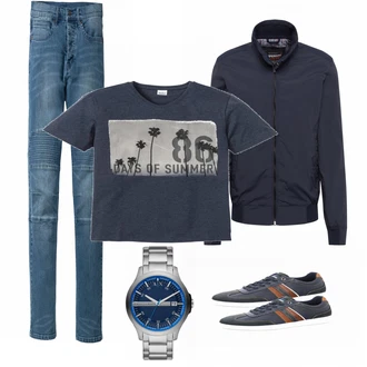 Outfit mit Braun Sneaker Salamander "Bonprix"