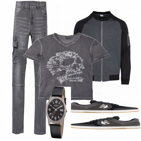 T-Shirt kombinieren mit Schwarz Hoodie Urban Classics