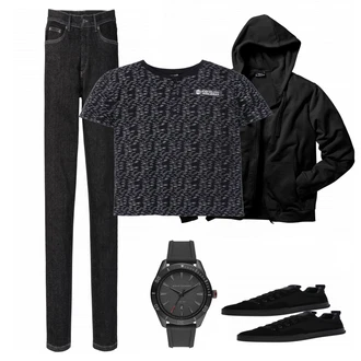 Outfit mit Schwarz Sneaker G-Star Raw "Bonprix Cool"