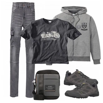 Outfit mit Grau Sportschuh Jack Wolfskin "Bonprix"
