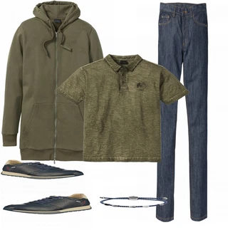 Outfit mit Blau Sportschuh Pikolinos "Bonprix Look"