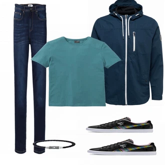 Outfit mit Mischfarben Sneaker Puma "Bonprix Mix"