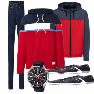 Outfit mit Mischfarben Sneaker "Bonprix Mix"