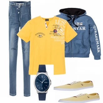 Outfit mit Gelb Sneaker BIDEN "Bonprix Mix"