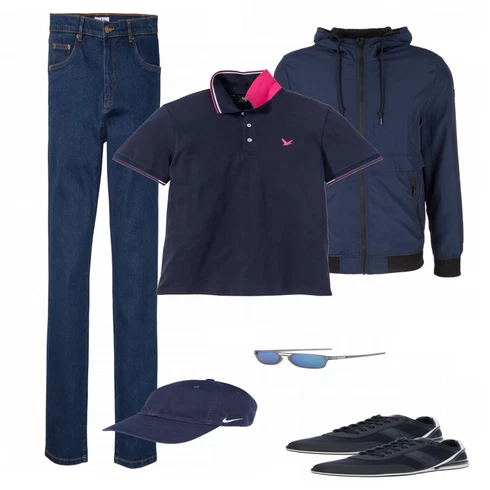 Blau Schuh Sneaker Boss kombinieren
