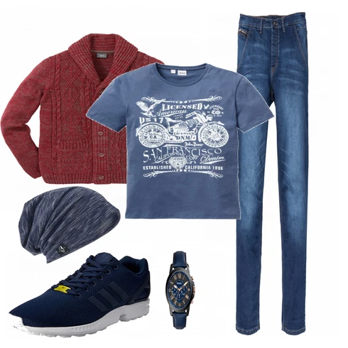 Blau Overall/Hut VECRY kombinieren