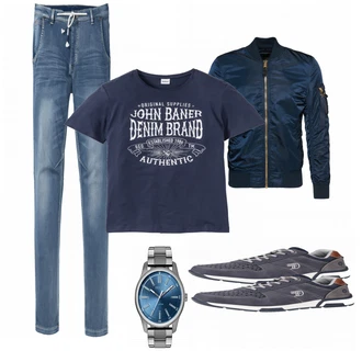 Outfit mit Braun Sneaker Tom Tailor "Bonprix"