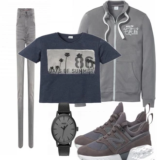 Outfit mit Gelb Sneaker New Balance "Bonprix Style"