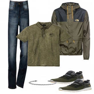 Outfit mit Grün Sneaker Bugatti "Bonprix Style"