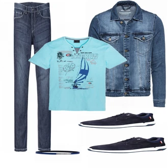 Outfit mit Schwarz Sneaker/Leder Sneaker Lloyd "Bonprix Style"