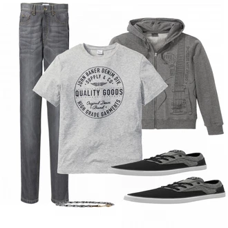 Outfit mit Grau Sneaker Volcom "Bonprix"
