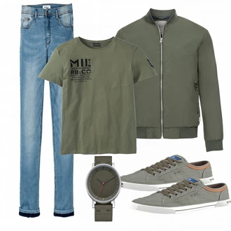 Outfit mit Grün Sneaker Tom Tailor "Bonprix"