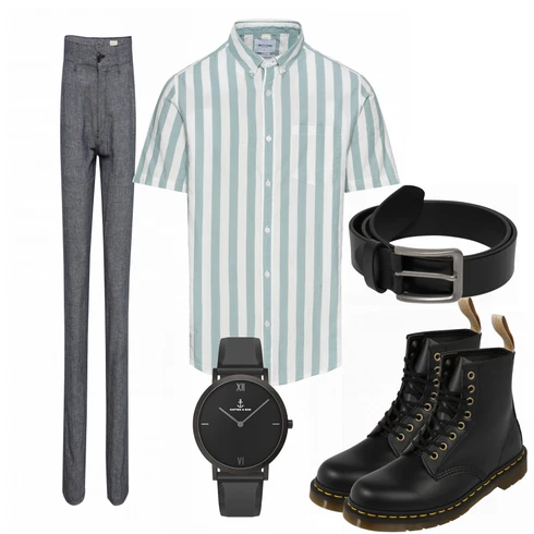 Schwarz Stiefel Dr. Martens kombinieren