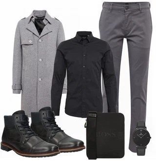 Outfit mit Grau Accessoire Drykorn "BOSS"