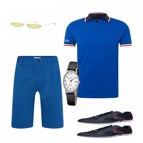 Blau Schuh Sneaker Boss kombinieren