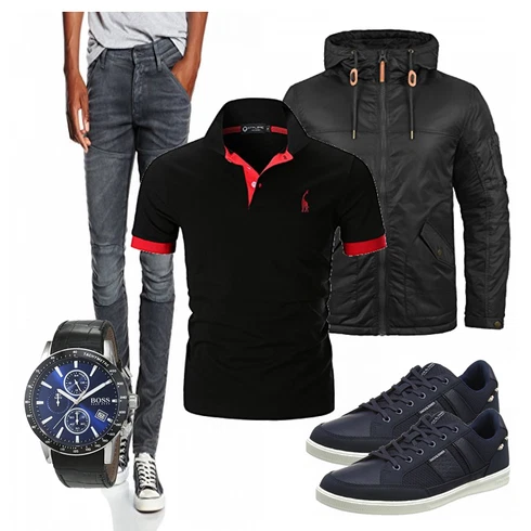 Blau Schuh Sneaker Jack & Jones kombinieren