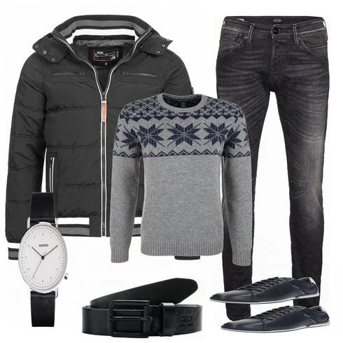 Blau Schuh Sneaker Boss kombinieren