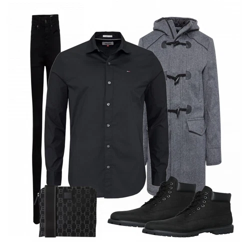 Schwarz Casual Hemd Tommy Jeans kombinieren