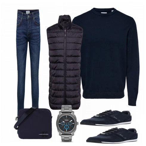 Schwarz/Blau Jeans Only & Sons kombinieren