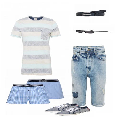 Blau Unterhose Boss kombinieren mit Schuh Sneaker