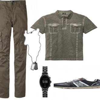 Outfit mit Grau Hausschuh Bonprix "bpc hose"