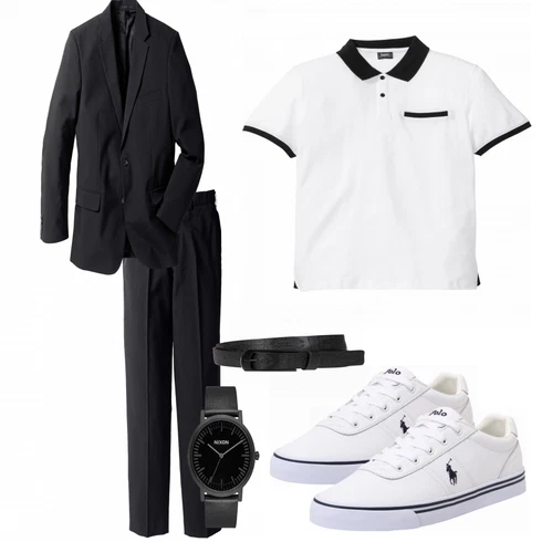 Grau Schuh Sneaker/Leder Sneaker Polo Ralph Lauren kombinieren