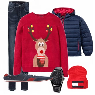 Outfit mit Blau Hausschuh Bonprix "bpc"