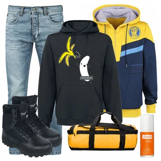 Outfit mit Gelb Tasche The North Face "Brandit"