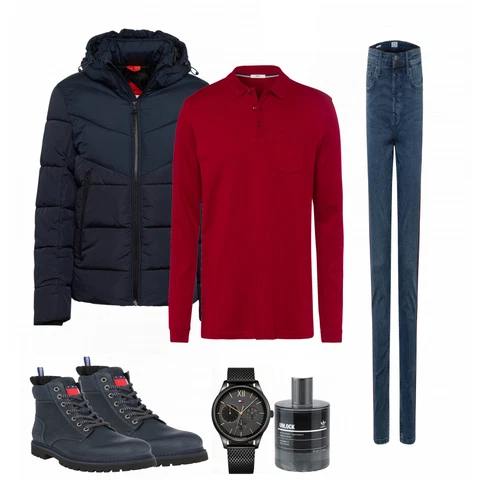 Blau Stiefel Tommy Jeans kombinieren