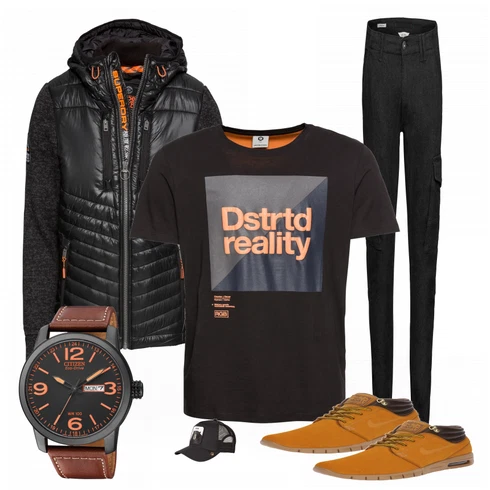 Schwarz SommerJacke Superdry kombinieren