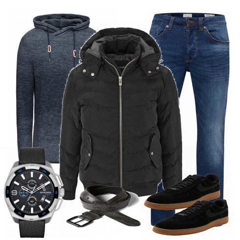Schwarz Accessoire Gürtel Tom Tailor Denim kombinieren