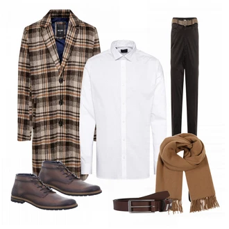 Outfit mit Beige Schal Drykorn "Bugatti"