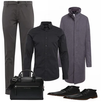Outfit mit Schwarz Schuh Stiefel Bullboxer "Bullboxer"