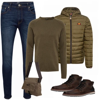 Outfit mit Schwarz Schuh Stiefel Bullboxer "Bullboxer"