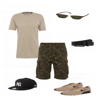 Outfit mit Beige Sneaker Nike "Bund"