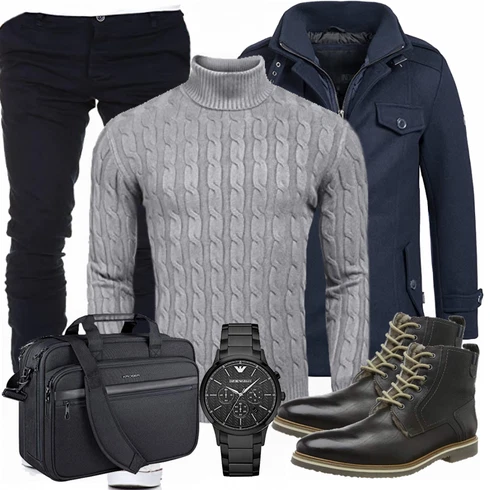 Blau Overall/Wintermantel/Winter Parka Indicode Jeans kombinieren