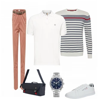 Outfit mit Grau Sneaker Tom Tailor "Buro Outfit"